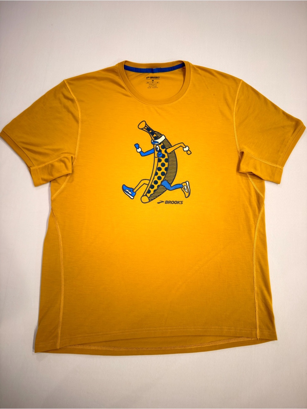Brooks Men’s Yellow Graphic Running Tee Yellow M